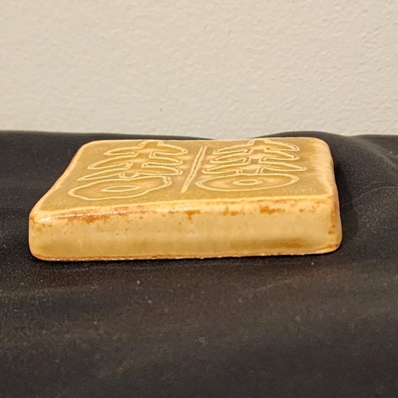 Vintage Pewabic Tile Two Flowers Design - Picture 7 of 10